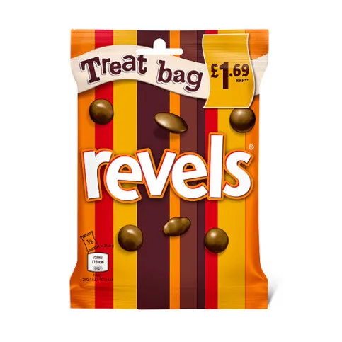 Revels Milk Chocolate Bag wth Raisins, Coffee or Orange £1.69 PMP 71g