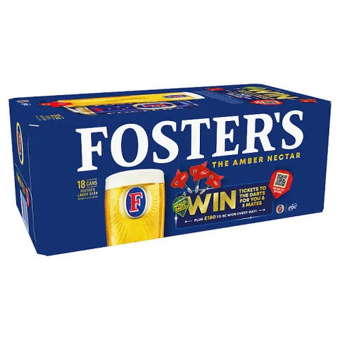 Foster's The Amber Nectar Lager Beer Cans 18 x 440ml