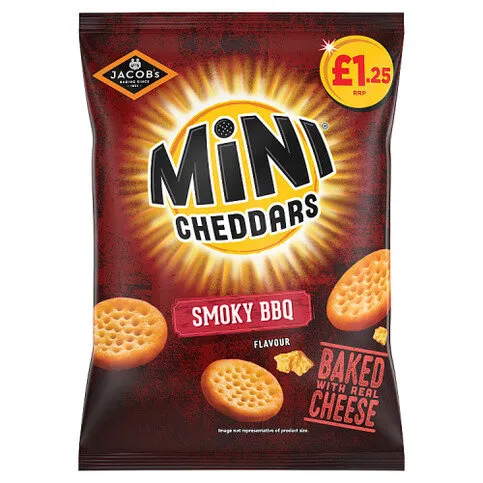 Jacob's Smoky BBQ Flavour Mini Cheddars 90g