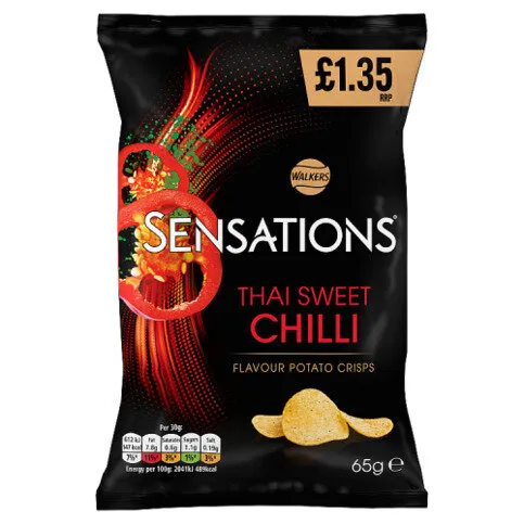 Walkers Sensations Thai Sweet Chilli Crisps 65g PMP £1.35 RRP